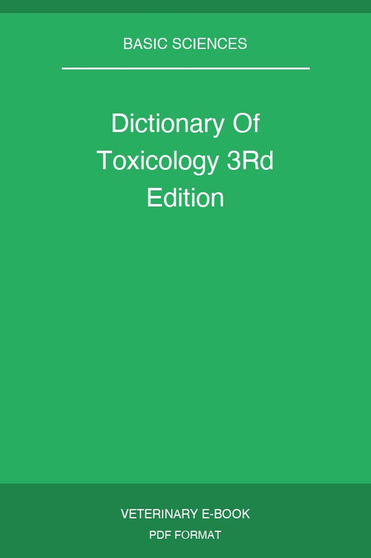 Dictionary Of Toxicology 3rd Edition