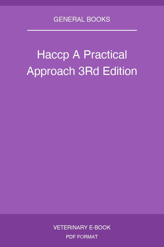 Haccp A Practical Approach 3Rd Edition