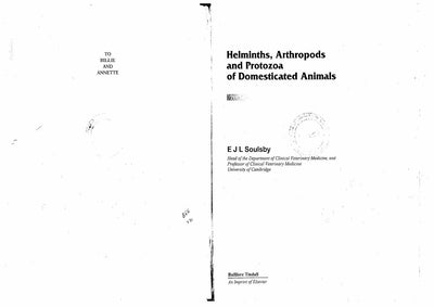 Helminths, Arthropods and Protozoa of Domesticated Animals 7th Edition
