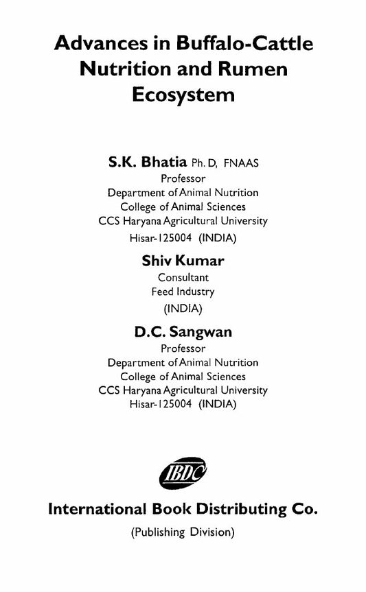 Look Inside sample page 2 - Advances In Buffalo Cattle Nutrition And Rumen Ecosystem