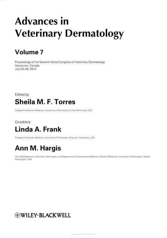 Look Inside sample page 2 - Advances in Veterinary Dermatology Volume 7