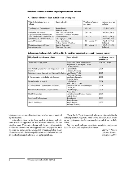 Look Inside page 7 - Animal Genomics Reprint Of Cytogenetic And Genome Research