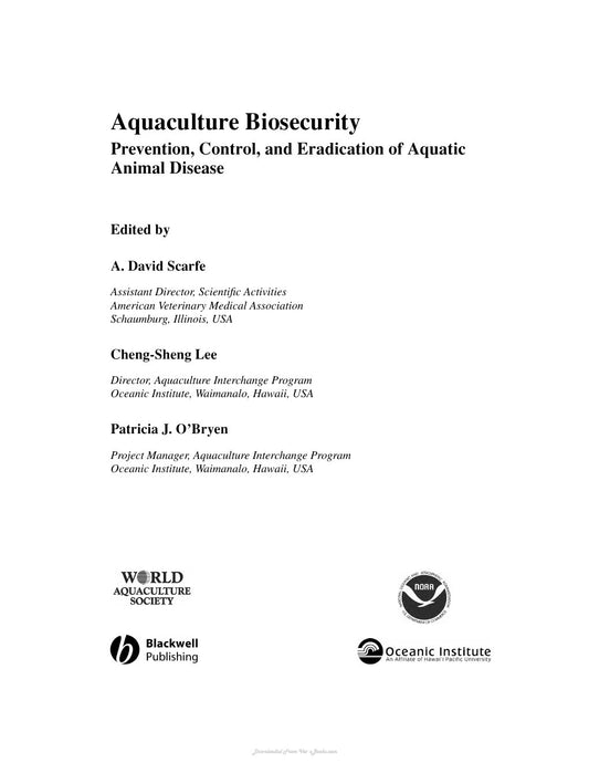 Look Inside sample page 2 - Aquaculture Biosecurity Prevention Control And Eradication Of Aquatic Animal Disease