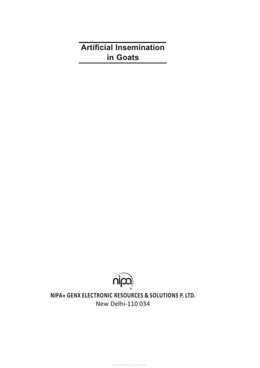 Look Inside sample page 2 - Artificial Insemination In Goats