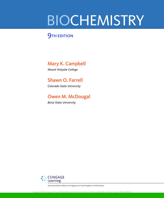 Look Inside page 4 - Biochemistry By Campbell And Farrell 9Th Edition