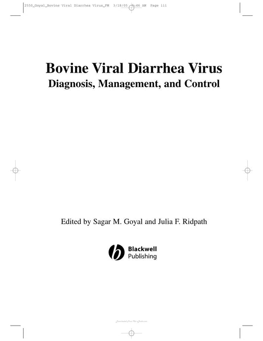 Look Inside sample page - Bovine Viral Diarrhea Virus Diagnosis Management And Control