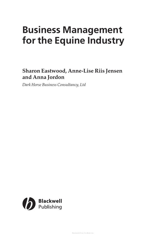 Look Inside sample page 2 - Business Management For The Equine Industry