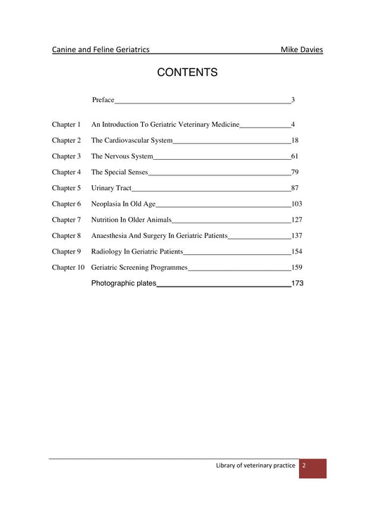 Look Inside sample page 2 - Canine And Feline Geriatrics