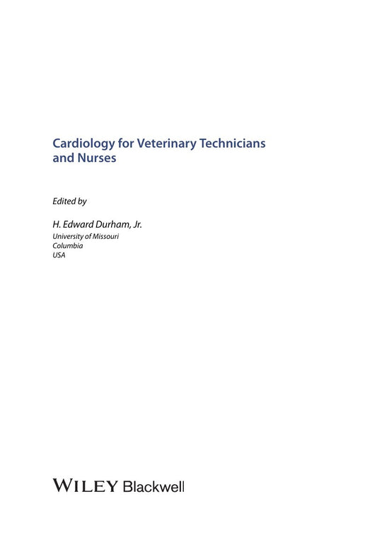 Look Inside sample page 2 - Cardiology For Veterinary Technicians And Nurses