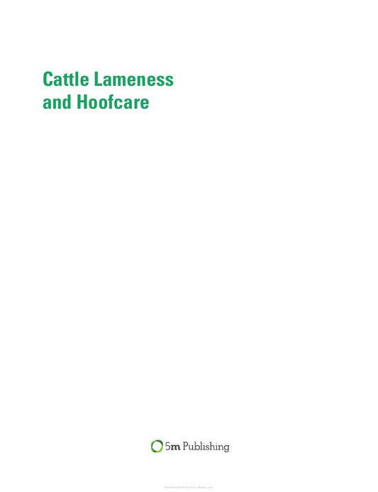Look Inside sample page 2 - Cattle Lameness And Hoofcare 3Rd Edition