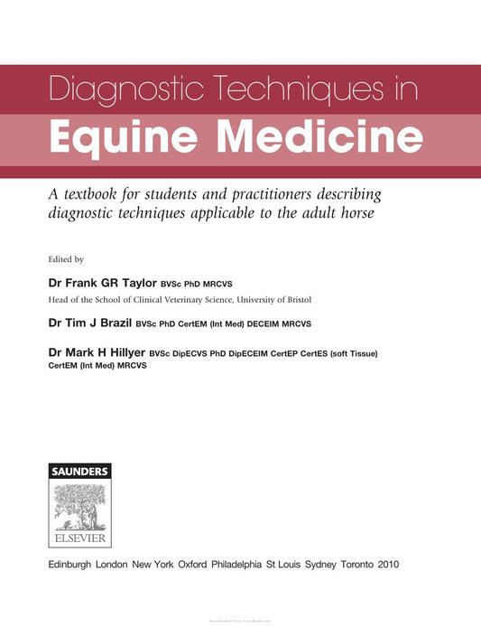 Look Inside page 4 - Diagnostic Techniques In Equine Medicine 2nd Edition