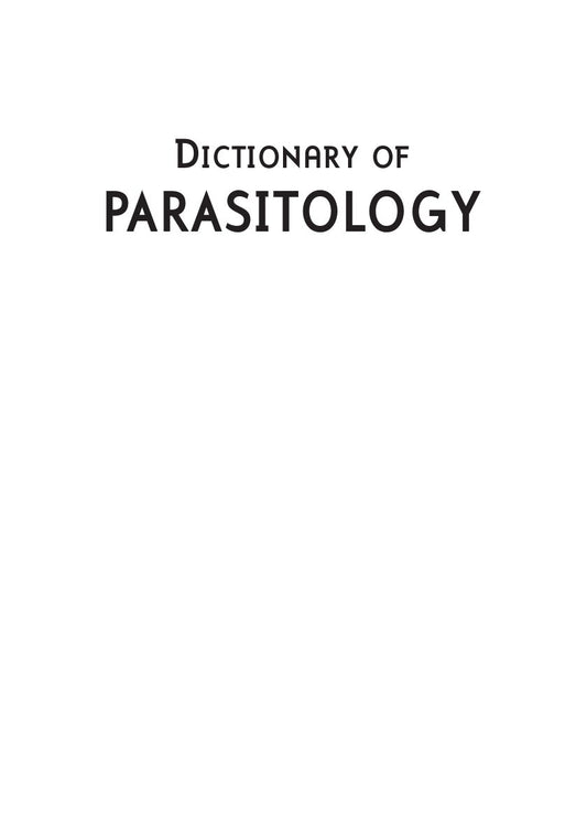 Look Inside sample page 2 - Dictionary Of Parasitology
