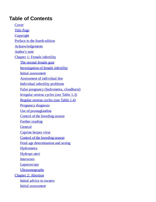 Look Inside sample page 2 - Diseases Of The Goat 4Th Edition