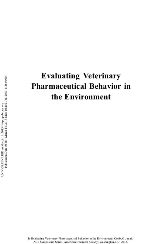 Look Inside sample page 2 - Evaluating Veterinary Pharmaceutical Behavior In The Environment