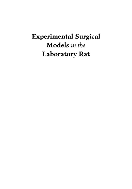 Look Inside sample page 2 - Experimental Surgical Models In The Laboratory Rat