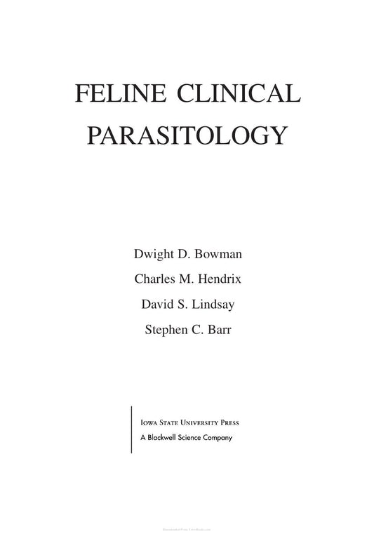 Look Inside sample page 2 - Feline Clinical Parasitology