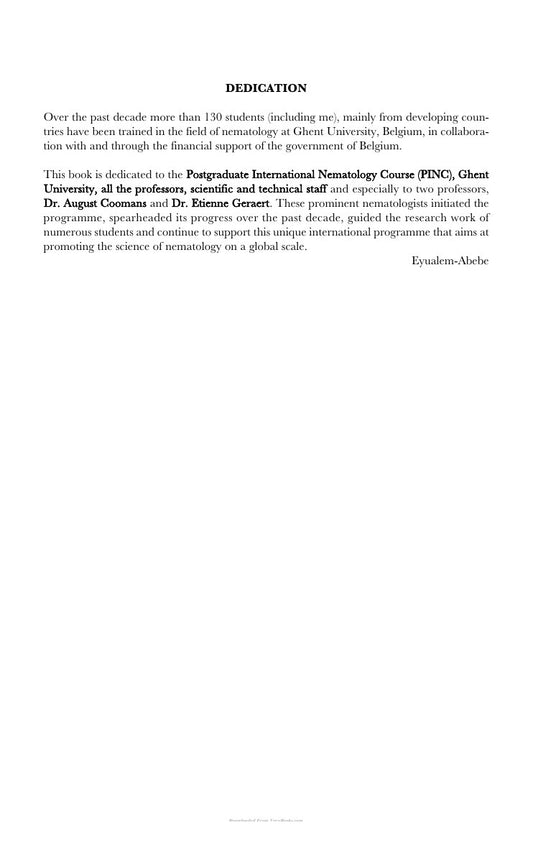 Look Inside sample page 2 - Freshwater Nematodes Ecology And Taxonomy