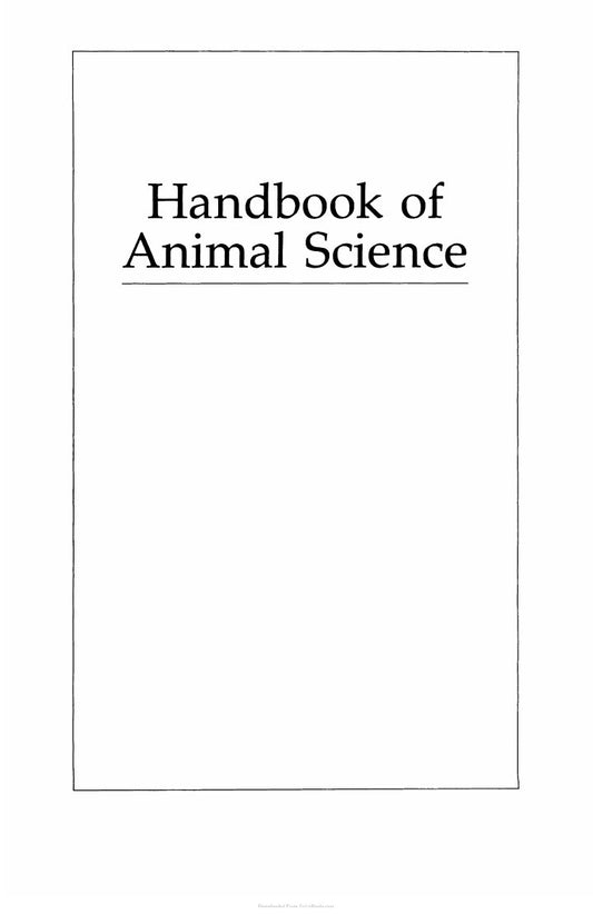 Look Inside sample page 2 - Handbook Of Animal Science