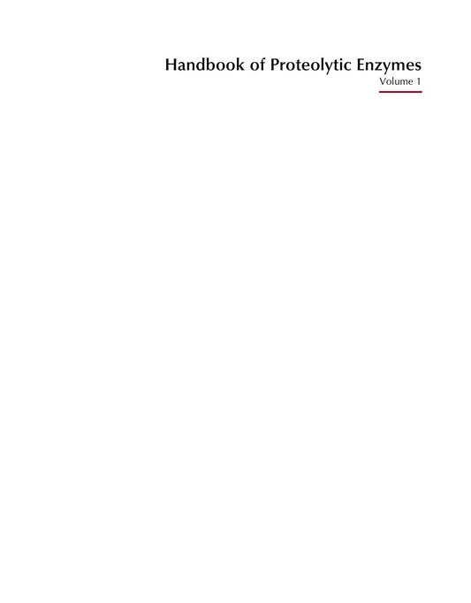 Look Inside sample page 2 - Handbook Of Proteolytic Enzymes 3 Volumes 3rd Edition