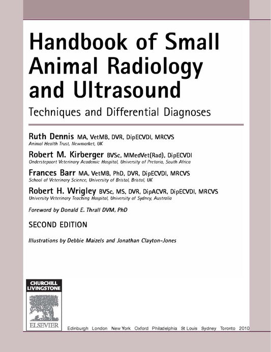 Look Inside page 4 - Handbook Small Animal Radiology Ultrasound