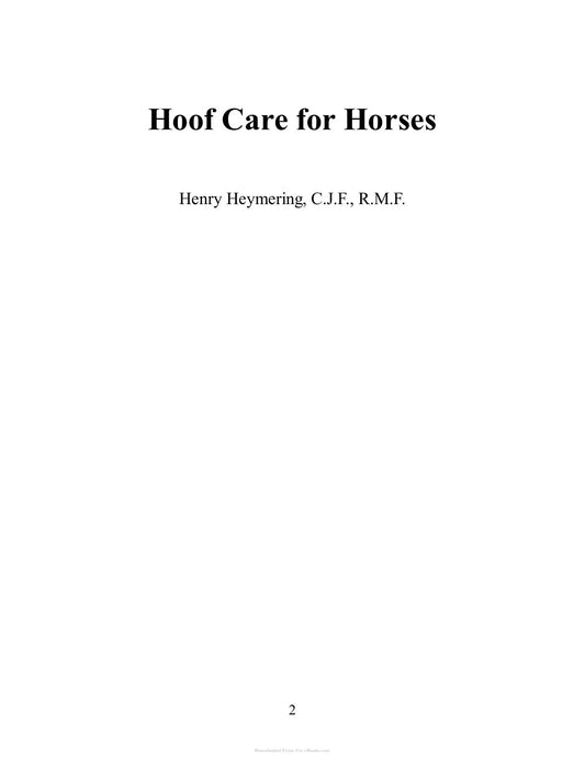 Look Inside sample page 2 - Hoof Care For Horse