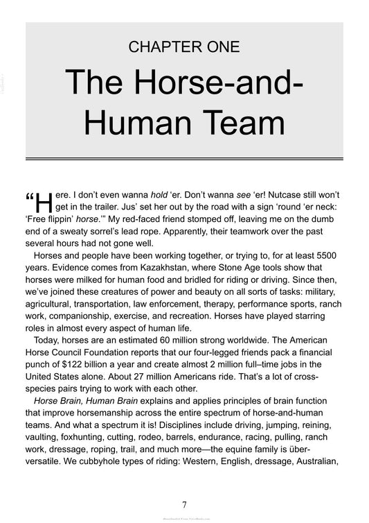 Look Inside page 7 - Horses Brain Human Brain