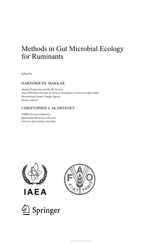 Look Inside sample page 2 - Methods In Gut Microbial Ecology For Ruminant