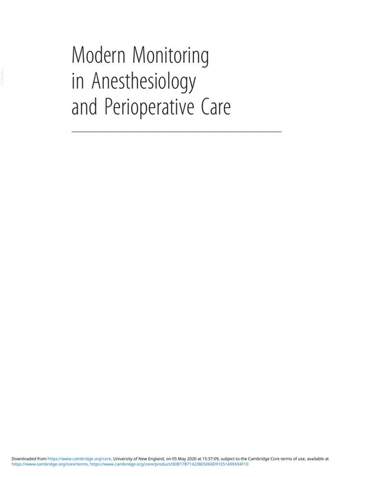 Look Inside sample page 2 - Modern Monitoring In Anesthesiology And Perioperative Care