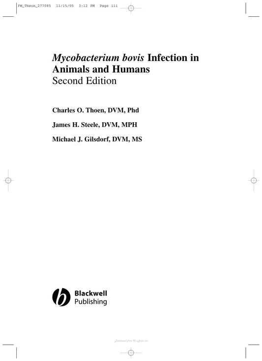 Look Inside sample page 2 - Mycobacterium Bovis Infection In Animals And Humans 2Nd Edition