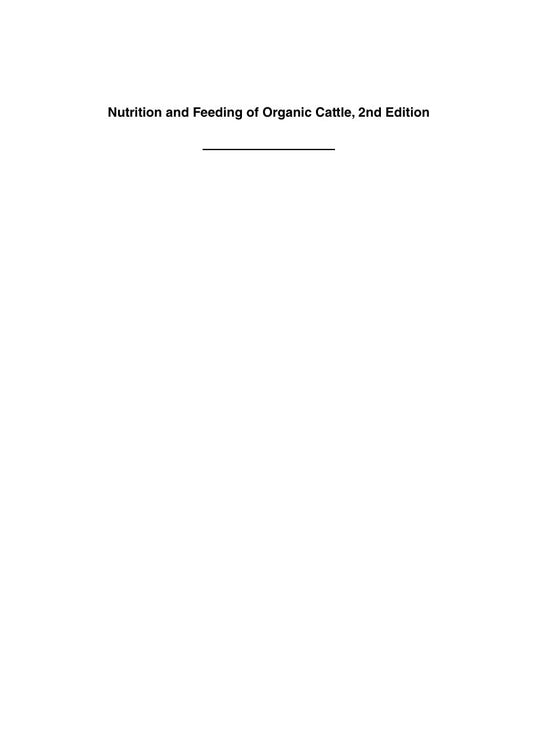 Look Inside sample page 2 - Nutrition And Feeding Of Organic Cattle 2Nd Edition