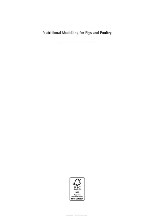 Look Inside sample page 2 - Nutritional Modelling For Pigs And Poultry