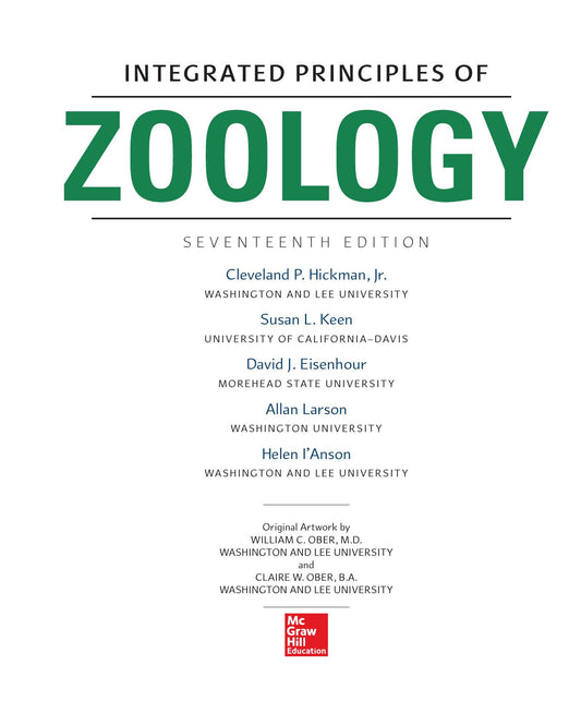 The Integrated Principles Zoology 7Th Edition