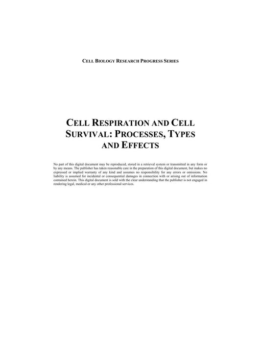 Cell Respiration And Cell Survival Processes Types And Effects