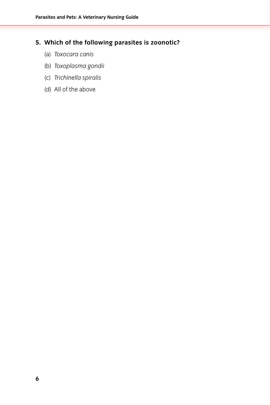 Parasites And Pets A Veterinary Nursing Guide