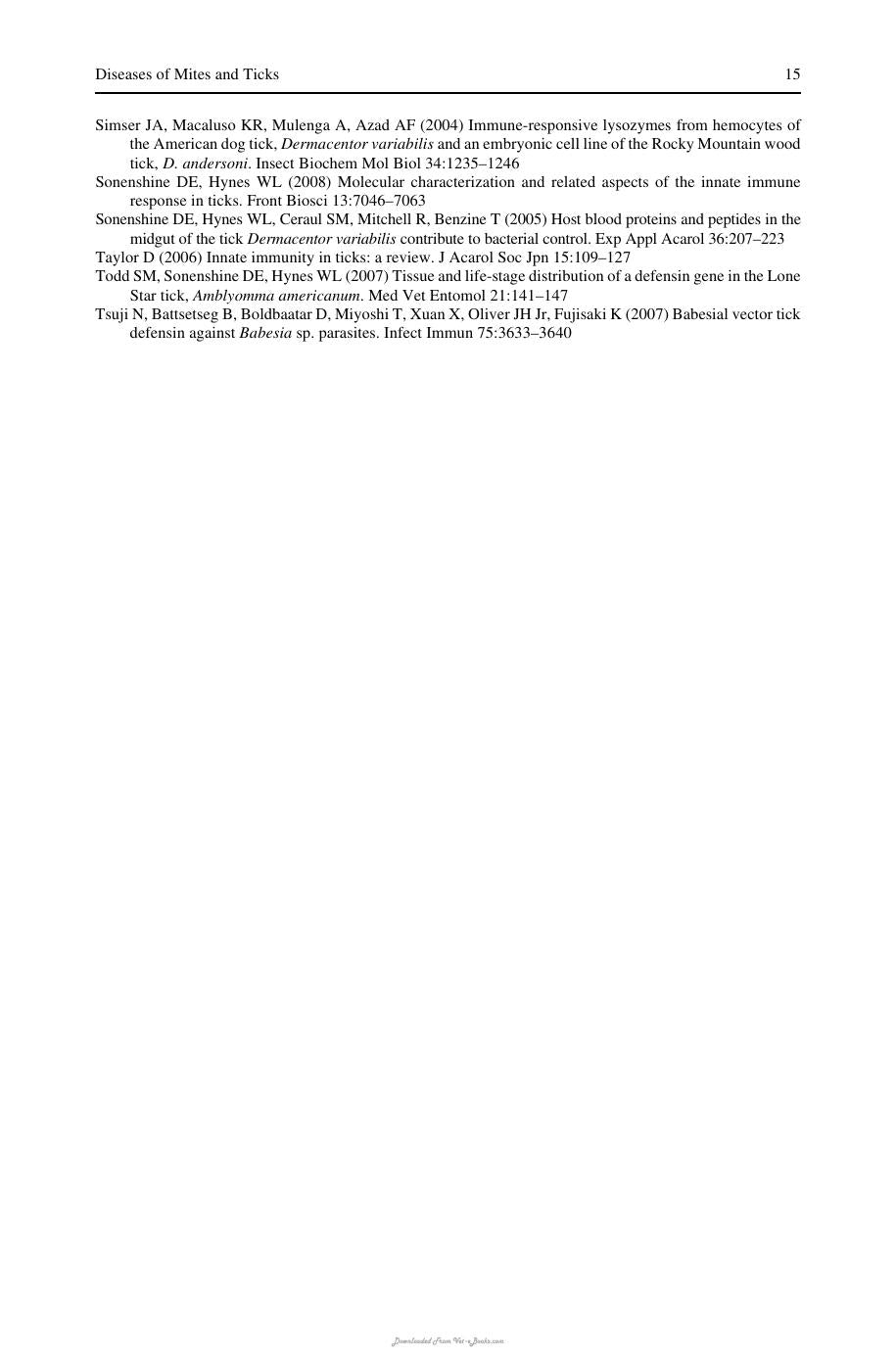 Diseases Of Mites And Ticks