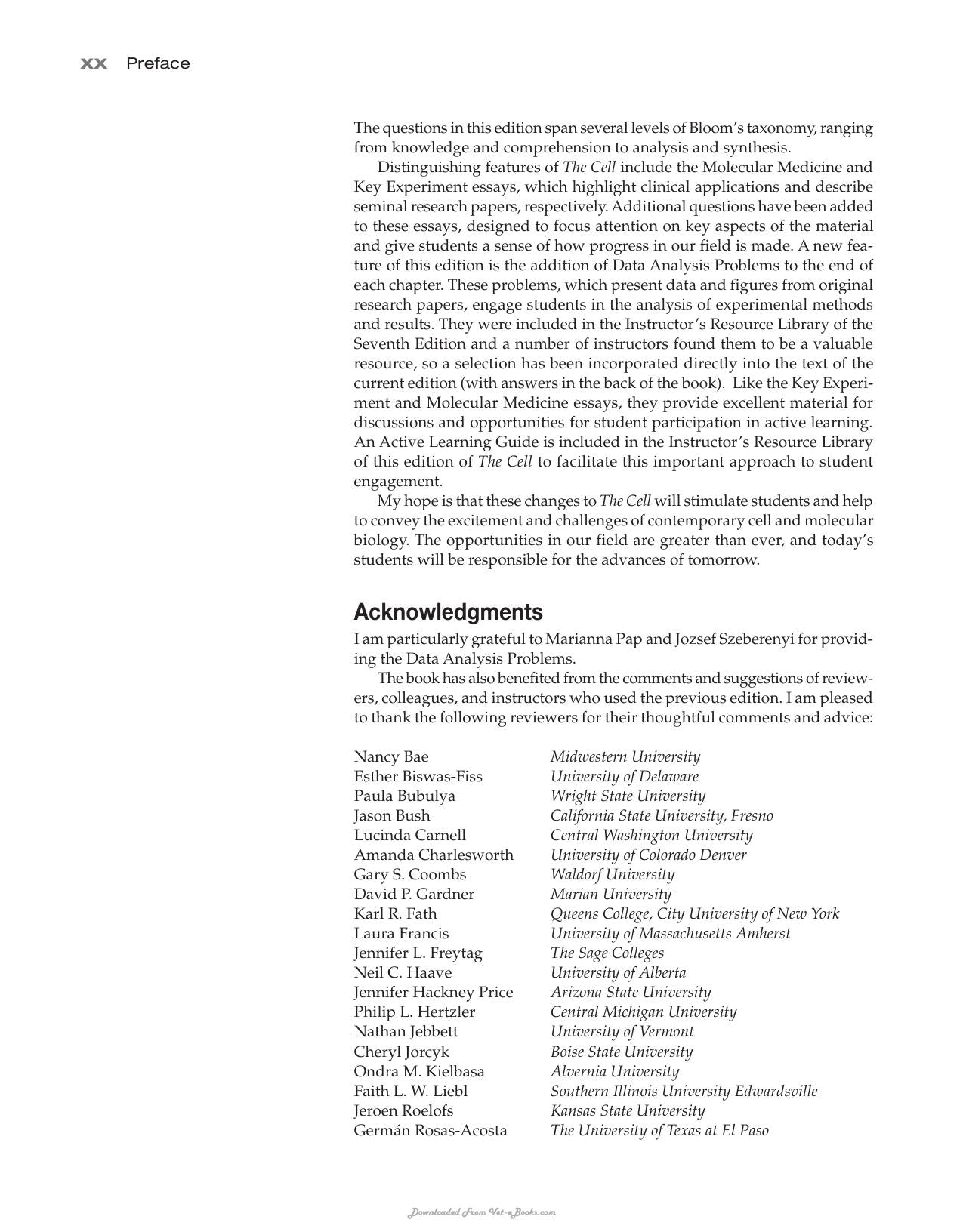 The Cell A Molecular Approach 8Th Edition