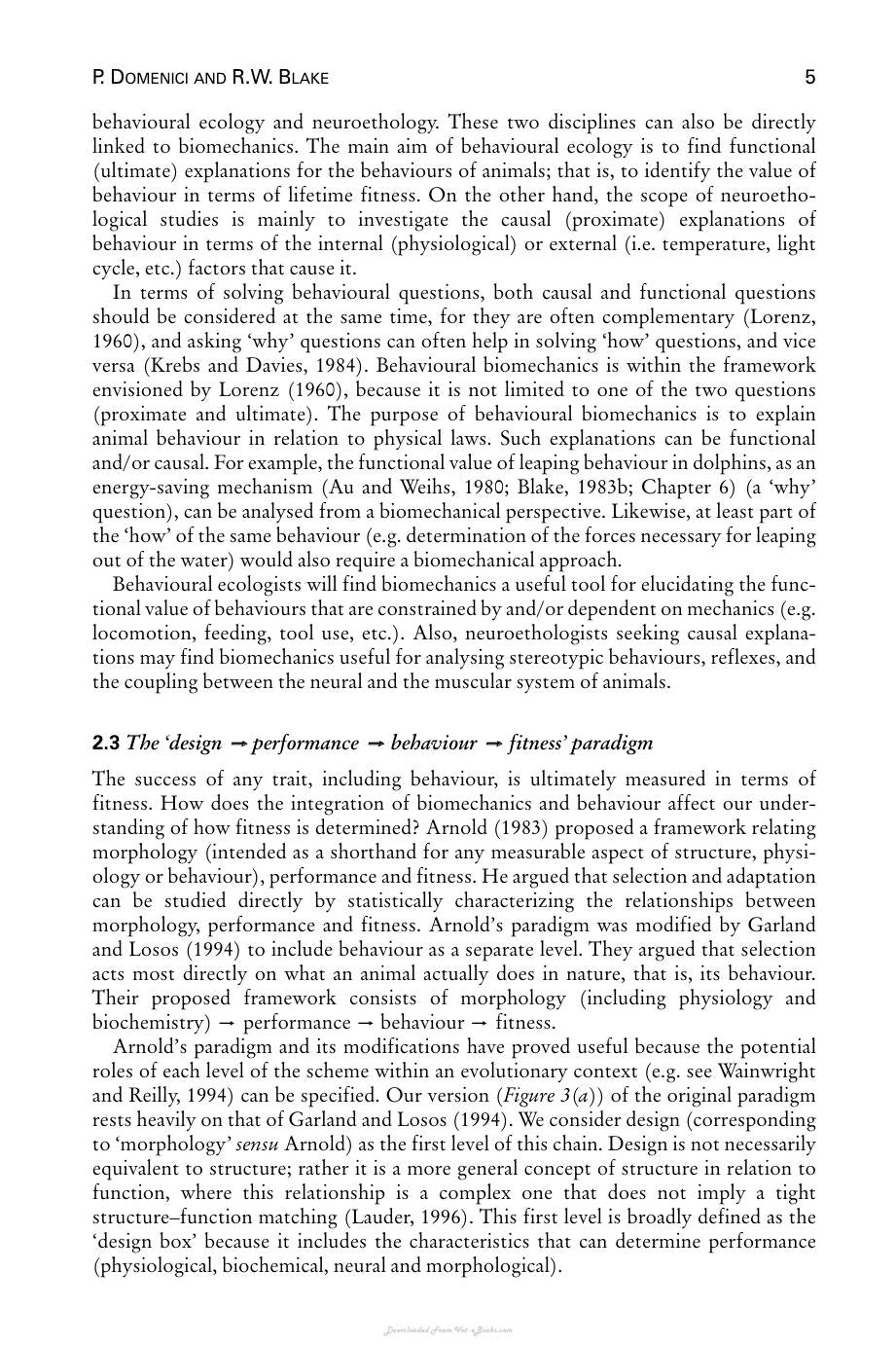 Biomechanics In Animal Behaviour