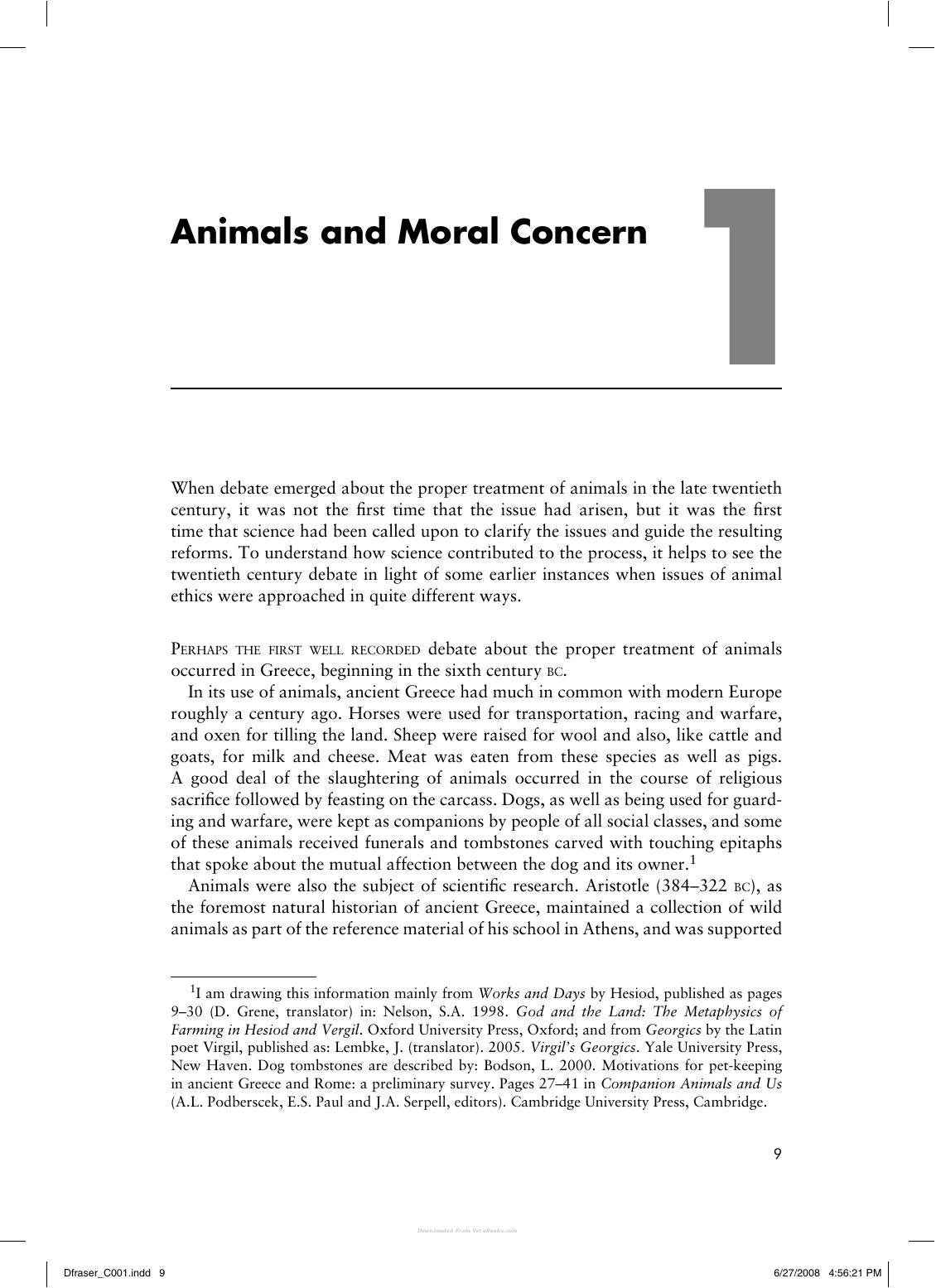 Understanding Animal Welfare The Science In Its Cultural Context