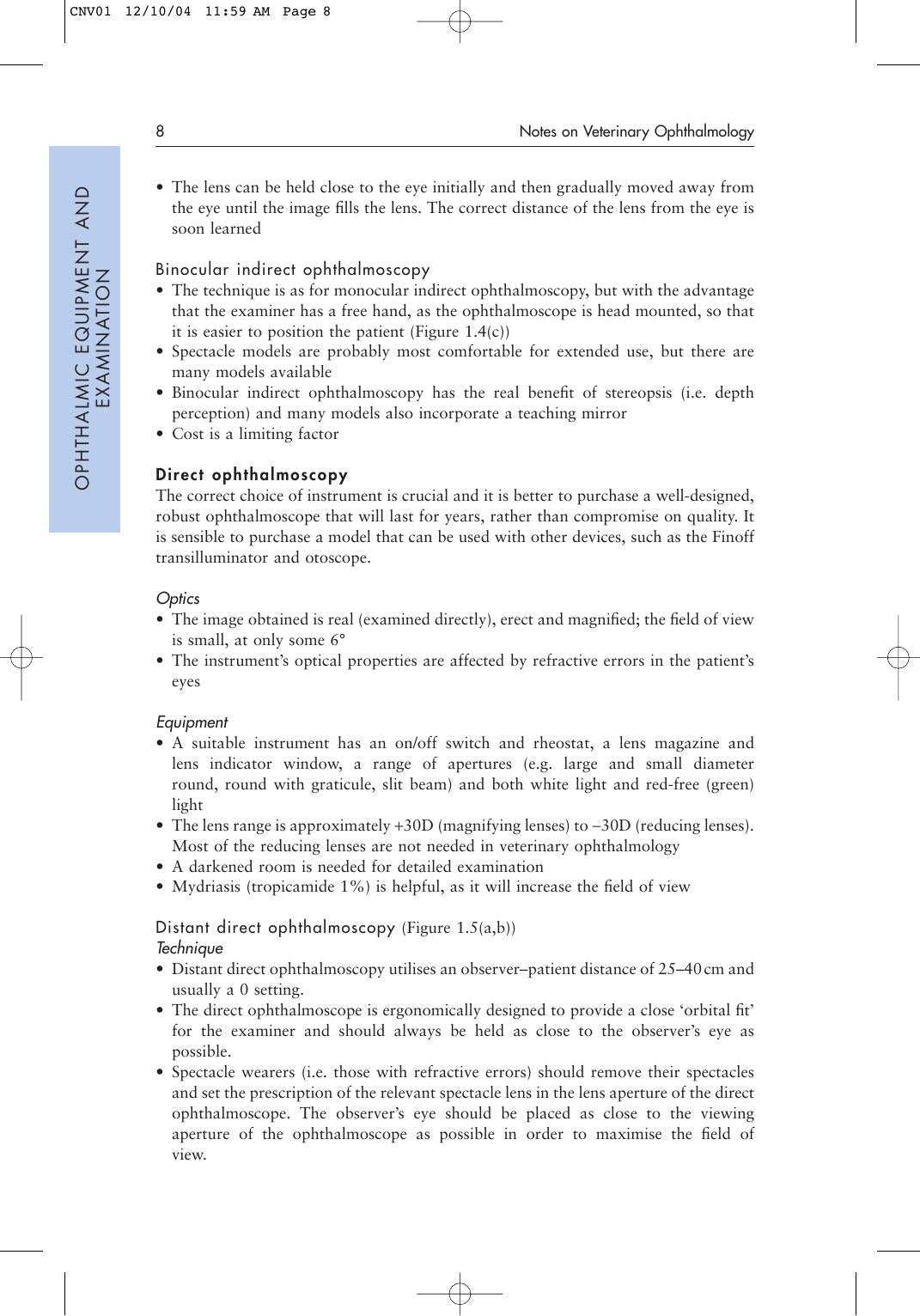 Notes On Veterinary Ophthalmology