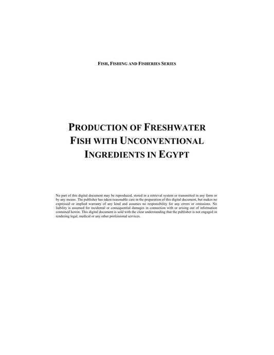 Look Inside sample page - Production Of Freshwater Fish With Unconventional Ingredients In Egypt