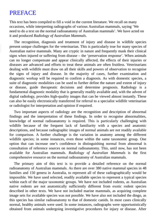 Look Inside page 6 - Radiology Of Australian Mammals