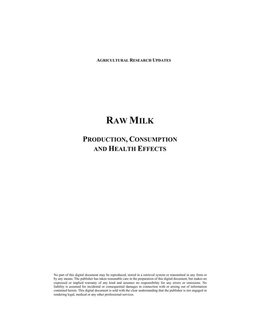 Look Inside sample page 2 - Raw Milk Production Consumption And Health Effects