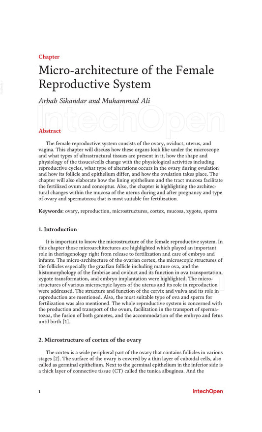 Look Inside sample page 2 - Reproductive Biology And Technology In Animals