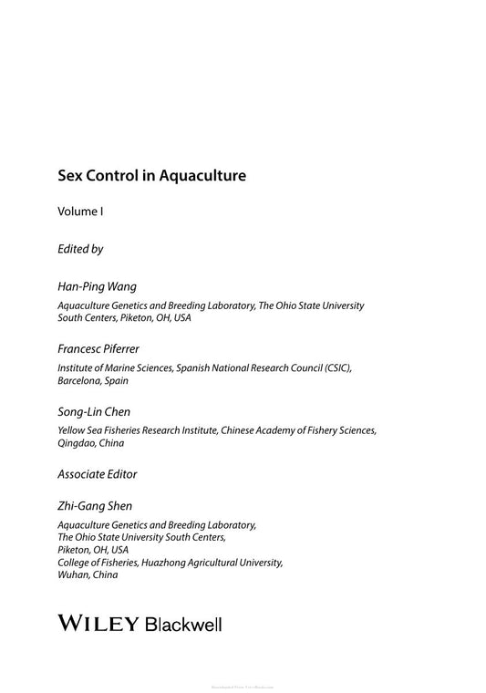 Look Inside sample page 2 - Sex Control In Aquaculture