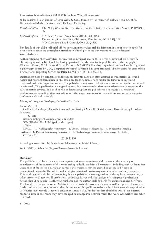 Look Inside page 6 - Small Animal Radiographic Techniques And Positioning
