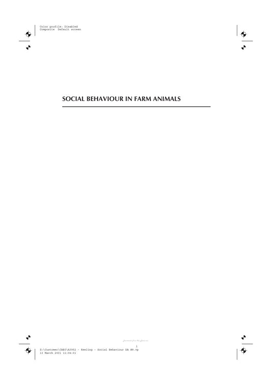 Look Inside sample page 2 - Social Behaviour In Farm Animals