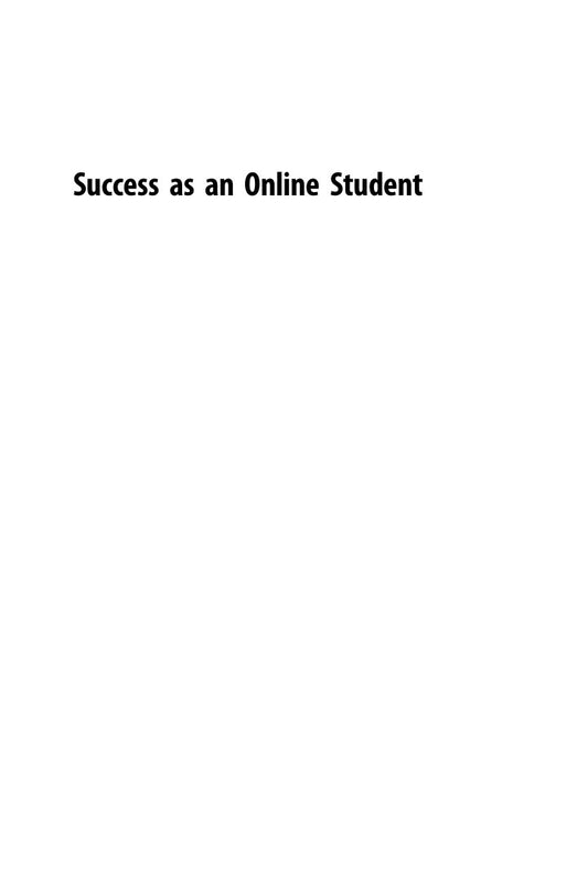 Look Inside sample page 2 - Success As An Online Student Strategies For Effective Learning