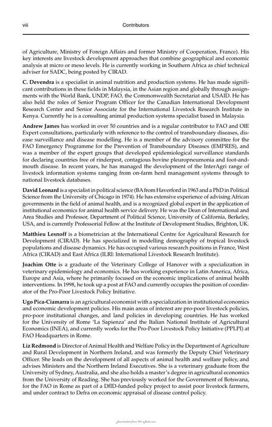 Look Inside page 9 - The Economics Of Animal Health And Production