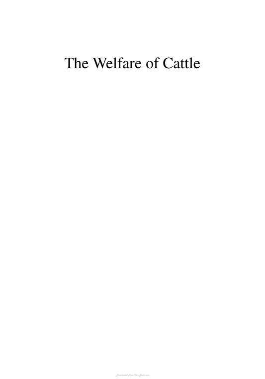 Look Inside sample page 2 - The Welfare Of Cattle