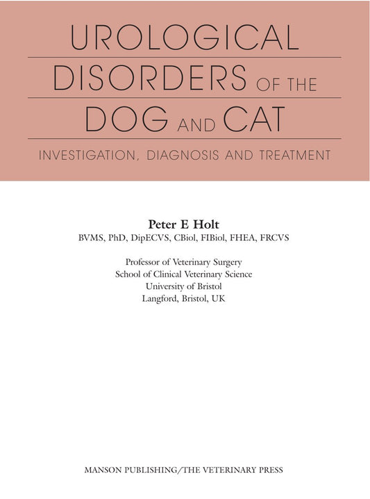 Look Inside page 2 - Urological Disorders Of The Dog And Cat